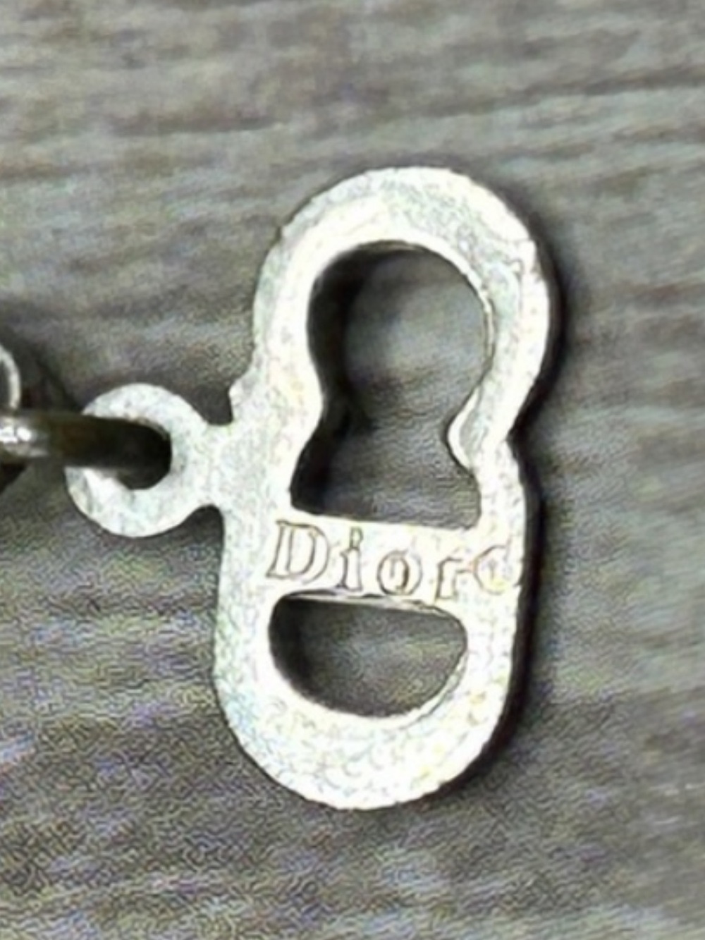 DIOR VTG Y2K Palladium-Plated Cube Logo Necklace Silver-Tone Vintage 2000s EUC - Picture 4 of 11